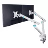Monitorhalterung DIGITUS Dual-Design für 2×35-Zoll-Bildschirme, Klemme, 2×10 kg, VESA 75–100, neigbar -45–90°