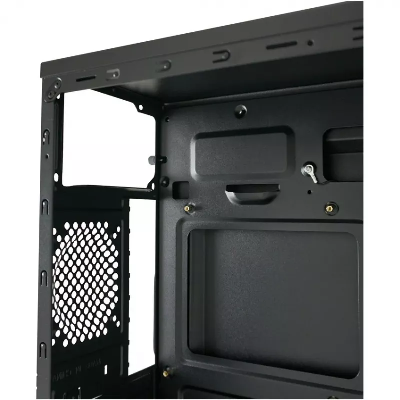 LC Power Classic 7040B - MDT - ATX - ohne Netzteil - Schwarz, gebürstetes Aluminium / Schwarz - USB/Audio