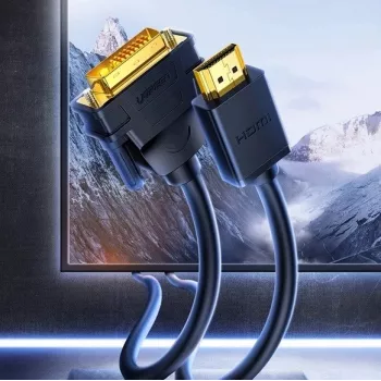 UGREEN DVI-zu-HDMI-Adapterkabel HD106 — DVI (Stecker) auf HDMI (Stecker), 1,5 m, FHD 1080p / 3840×2160