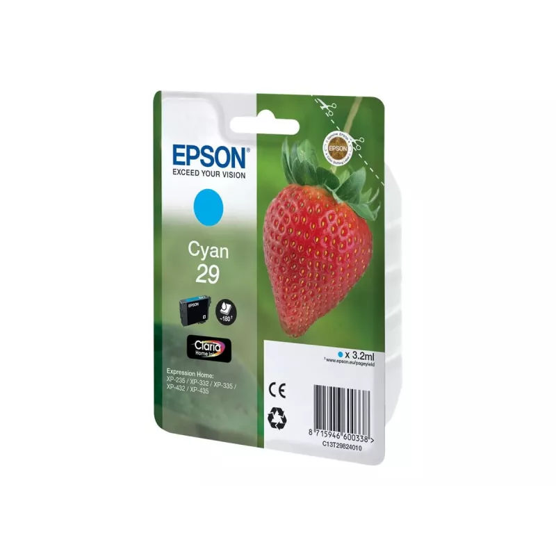 Epson Strawberry 29 C Tintenpatrone 1 Stück Original Standard-Reichweite Cyan