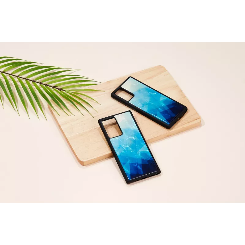 Schutzhülle iKins für Samsung Galaxy Note 20 — Blue Lake und Schwarz, schlank Cover