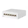 METZ CONNECT E-DAT - Patch Panel - CAT 6a - RJ-45 X 6 - Reinweiß (130862-21C-E)