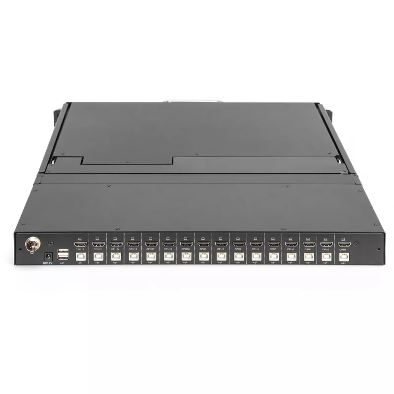 Digitus 17 Zoll HD LCD KVM-Konsole 16-Port HDMI deutsche Tastatur