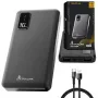 Powerbank Extralink EPB-098B 10000 mAh, LiPo, 2× USB-A + 1× USB-C, schwarz