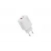 AC USB-Ladegerät DIGITUS 20W, 1x USB-C, 1x USB-A, Eingang 100–240V, Weiß