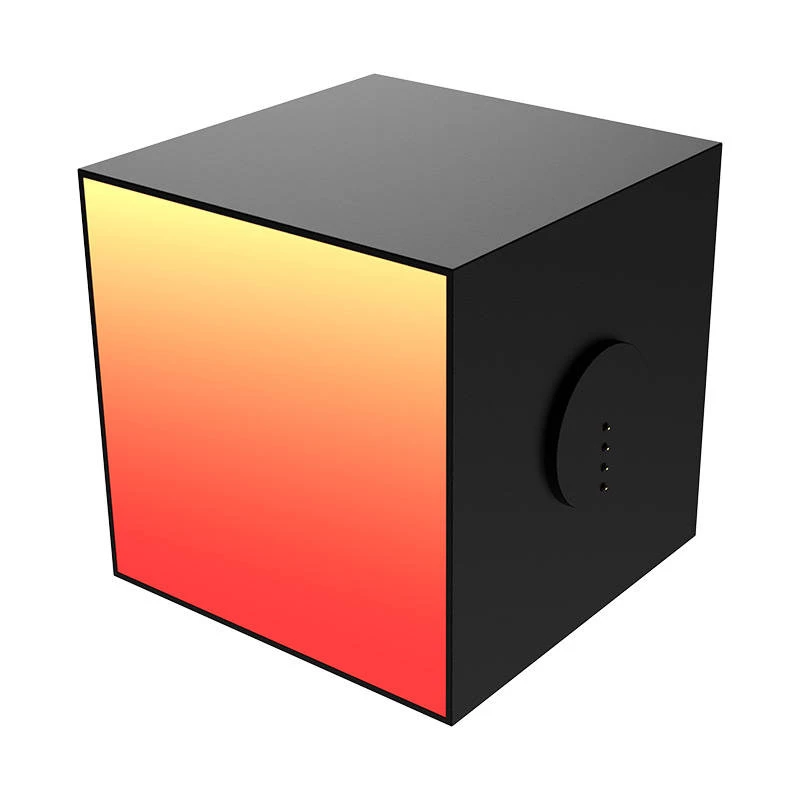 Intelligente Tischlampe Yeelight Cube Schwarz — Wi‑Fi/Bluetooth, Mehrfarbig, 75×75×75 mm, 100–240 V