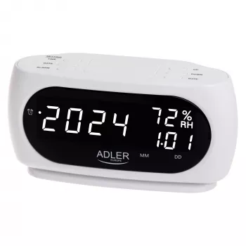 Adler AD 1186W Wecker Digitalwecker Schwarz, Weiß