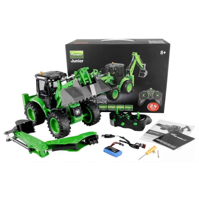 RC-Bagger Amewi G1401E 1:14 Maßstab Elektromotor Li-Ion 1200mAh, ab 8 Jahren
