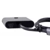 Dockingstation Unitek D1078A — USB-C-Hub, 2x USB-C-Eingang, 1x USB-C-Ausgang, 100 W PD, 4K-Unterstützung, max. 3480×2160, grau