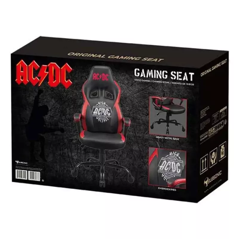 Universeller Gaming-Stuhl Subsonic SA5642-A1 Gepolsterter Sitz Schwarz Rot Weiß