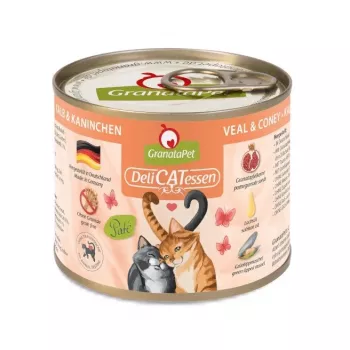 GRANATAPET DeliCATessen Kalb und Hase - Nassfutter für Katzen - 200g