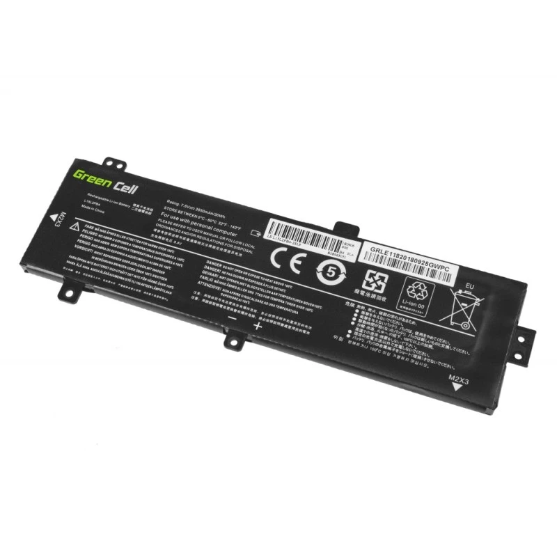 Batterie Grün Cell LE118 für Lenovo Ideapad 310-15 (7,6 V, 3500 mAh, 4 Zellen, LiPo, schwarz)
