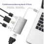 Dockingstation helos 288388 USB 3.1 Type-C mit 4K HDMI, DVI und VGA Ausgängen