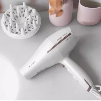 Cecotec Haartrockner | IoniCare 5300 Maxi Aura | 2200 W | Anzahl der Temperatureinstellungen 3 | Ionenfunktion | Diffusoraufsatz | Weiß