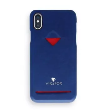 Karten-Slot-Rückenschale VixFox für iPhone 7/8 Plus – marineblau, rückseitige Schutzhülle mit Kartenfach