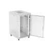 BODENSTEHENDER RACK-SCHRANK 19 27U 800X1000 GRAU PERFORIERTE LCD-TÜR LANBERG (flach PACK)