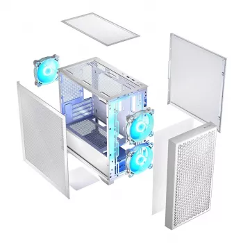 Logic DART PRO ARGB MINI USB-C PC-Gehäuse Weiß