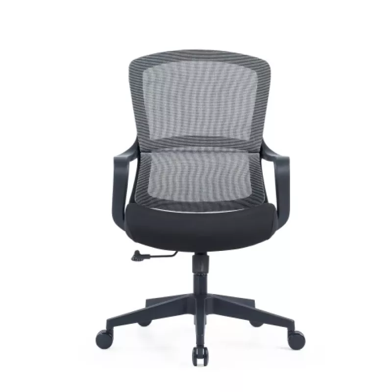 Up Up Darwin ergonomischer Bürostuhl Schwarz, Schwarzer Stoff + Graues Netz