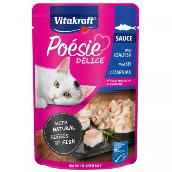 VITAKRAFT Poesie Delice Schwarzfish - Nassfutter für Katzen - 85 g