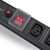 Qoltec 53998 Steckdosenleiste für RACK 19 | 1U | 10A | PDU | 8xIEC C13 | 2m