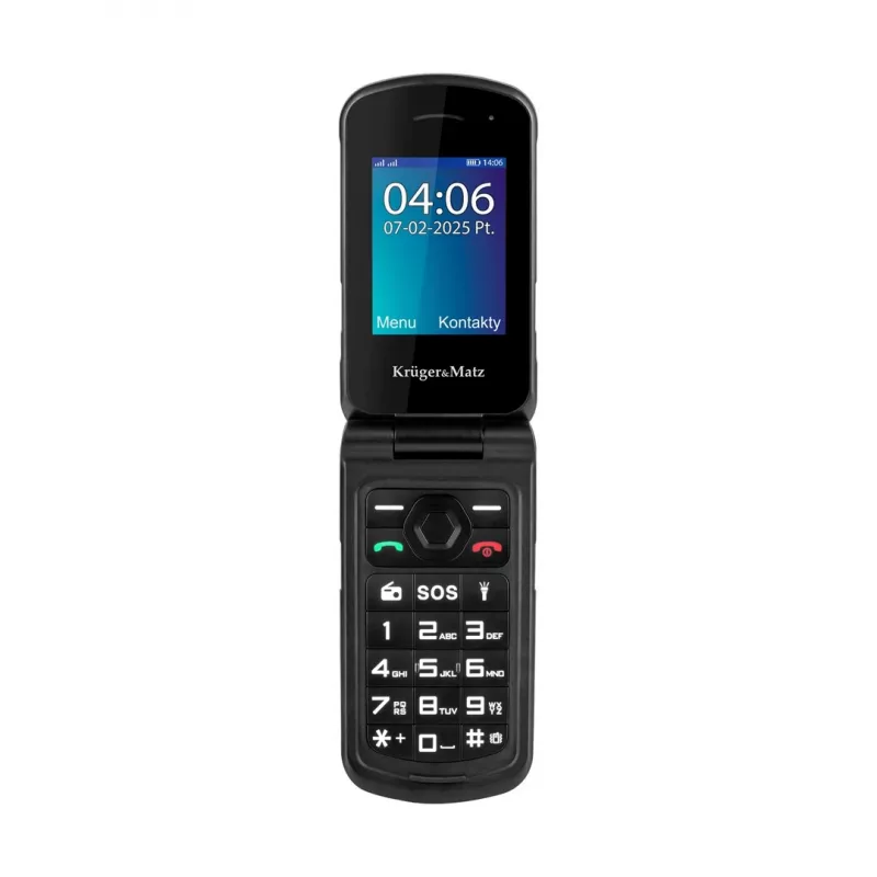 Flip-Phone Kruger & Matz Iron 5 Flip KM0466 — Dual-SIM, 2,4-Zoll-Display, IP68/IP69K, 1200 mAh