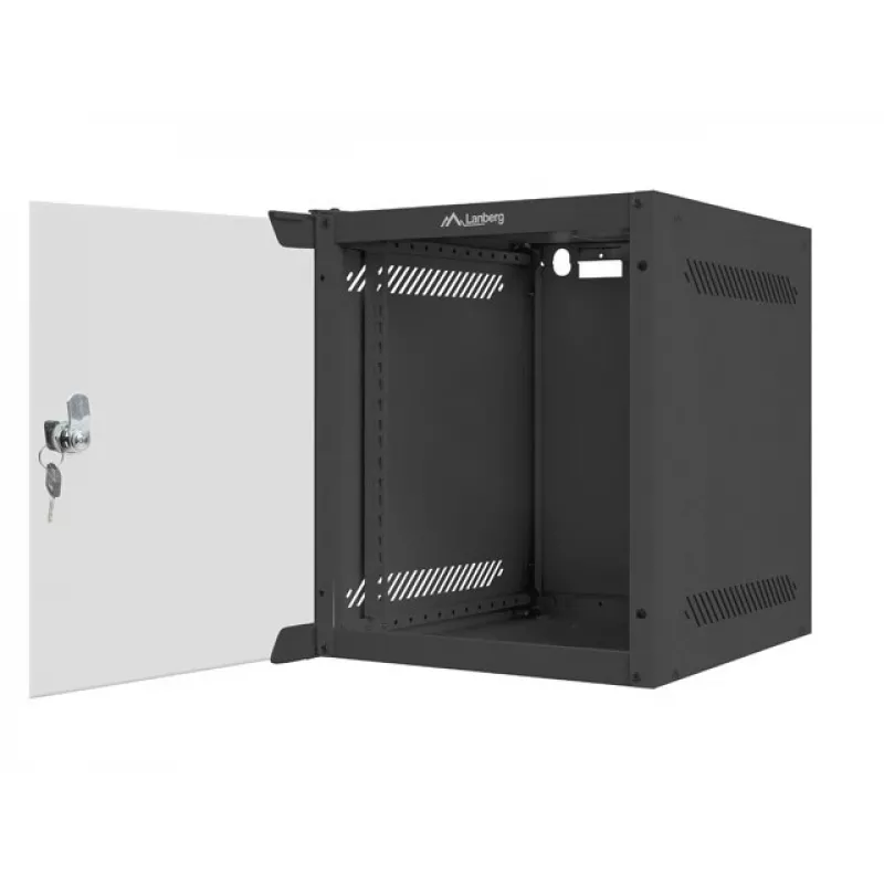 Wandmontagerack LANBERG WF10-2306-10B — 6U, 280×310×336 mm, Tiefe 238 mm, schwarz, 20 kg Kapazität