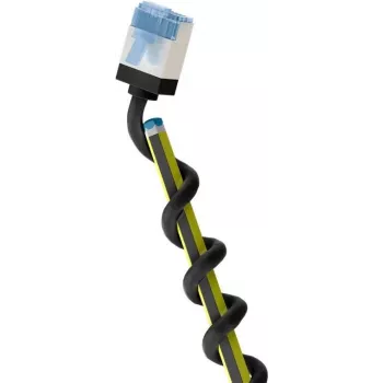 Goobay Ultra-Flexibles CAT 6A Patchkabel schlank U/FTP schwarz - extra-kurzer Stecker (74323)