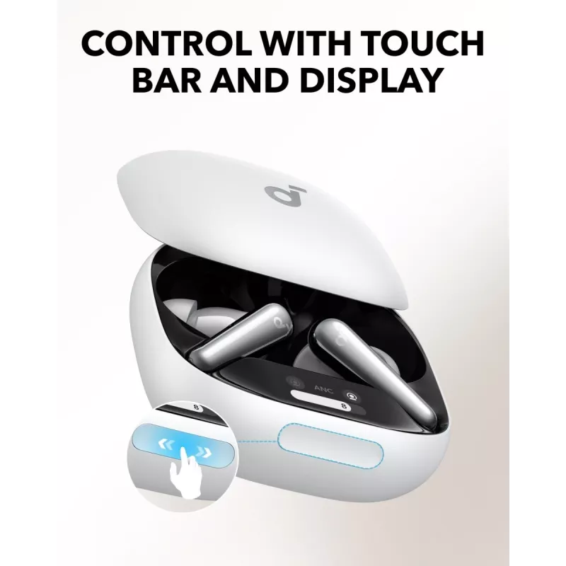 Headset Anker Soundcore Liberty 4 Pro TWS Bluetooth in-ear, weiß, für Anrufe/Musik/Sport, Gewicht 61,97 g