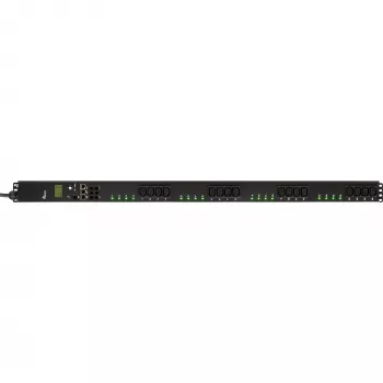 Inter-Tech SA-1632WN PDU (Stromverteilungseinheit) 16x C13 Ausgänge, verwaltet/überwacht, 100–240V, 32A, TCP/IP, SNMP, schwarz
