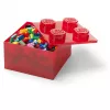 LEGO Stein 4 Rot Transparent – 4x2 Noppen transparenter roter Baustein