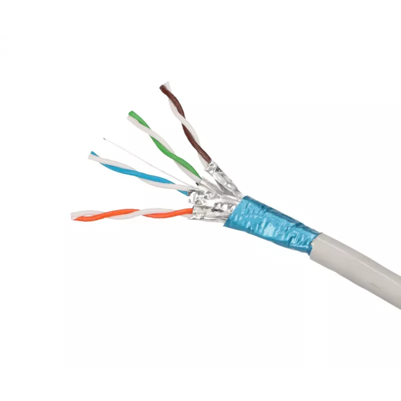 Netzwerkabel Extralink Twisted-Pair CAT6A FTP (F/FTP) V2 Indoor 500M Grau
