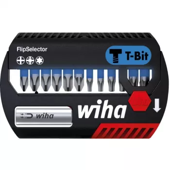 WIHA 41824 - Bit-Set FlipSelector, 13-teilig gemischt, 25 mm, T-Bit (41824)