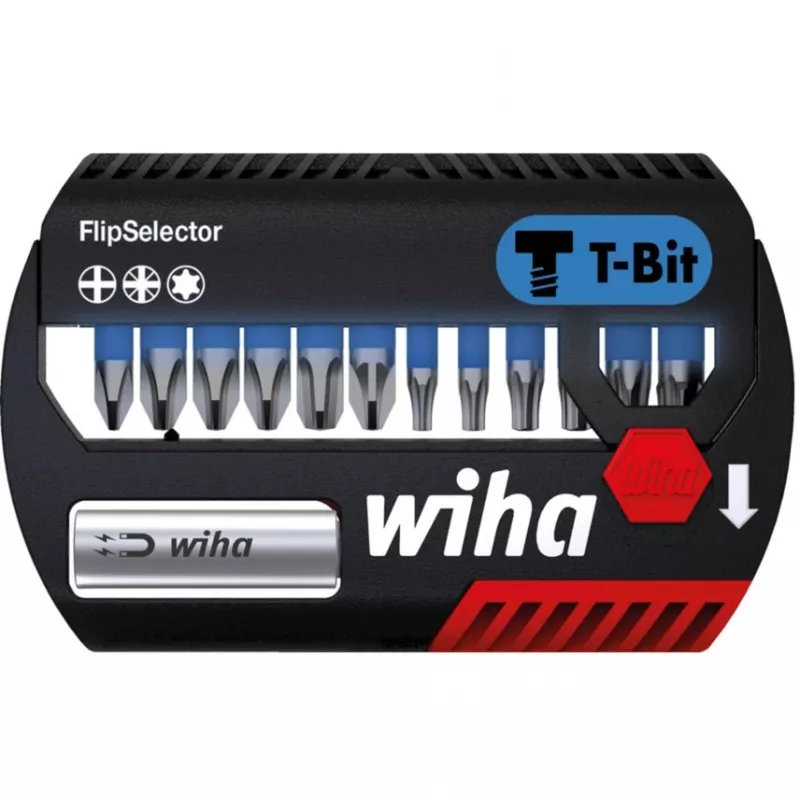 WIHA 41824 - Bit-Set FlipSelector, 13-teilig gemischt, 25 mm, T-Bit (41824)
