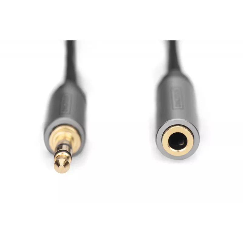 Digitus Audioverlängerungskabel 3,5-mm-Klinkenstecker auf 3,5-mm-Klinkenbuchse 1,8 m Schwarz