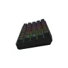 Mechanische Gaming-Tastatur SAVIO SchwarzOUT X2 PEACH — 61 Tasten 60 % QWERTZ, RGB LED, Hot-Swap, USB Typ-A/Typ-C, abnehmbares Kabel