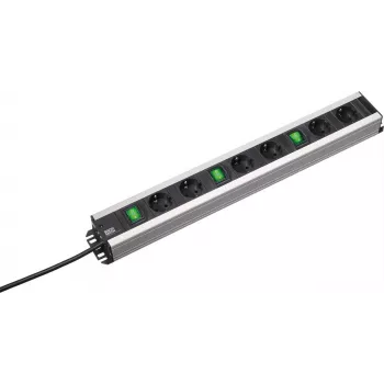Power Extension Bachmann 300.050 2m 6 AC Outlets Indoor Schwarz