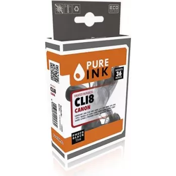 PURE INK CAN8BK PI CANON CLI8BK MP Tinte Foto-Schwarz wiederaufbereiteter Chip 13ml - kompatibel - Matt-/Fotoschwarz