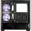 Cooler Master Elite 690 PC-Gehäuse, Midi-Tower, ATX, Tempered Glass - 4x ARGB-Lüfter, Holz, schwarz