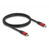 DeLOCK USB-Kabel USB Typ-C Stecker auf Stecker 10 Gbps PD 3.0 100 W 1 m rot Metall