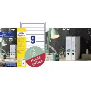 AVERY Rückenschilder-Einstecketiketten C32266-10 — weiße Einstecketiketten für 4,5 cm Rücken, Packung