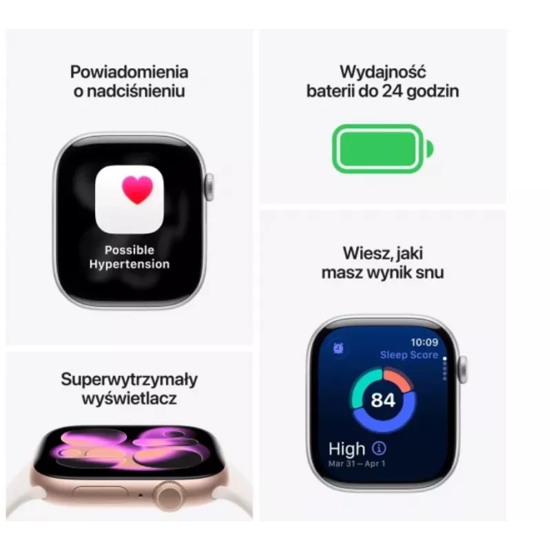 Apple Watch Series 11 GPS + Cellular 42mm Space Grey Aluminium Gehäuse mit schwarzem Sportarmband - M/L