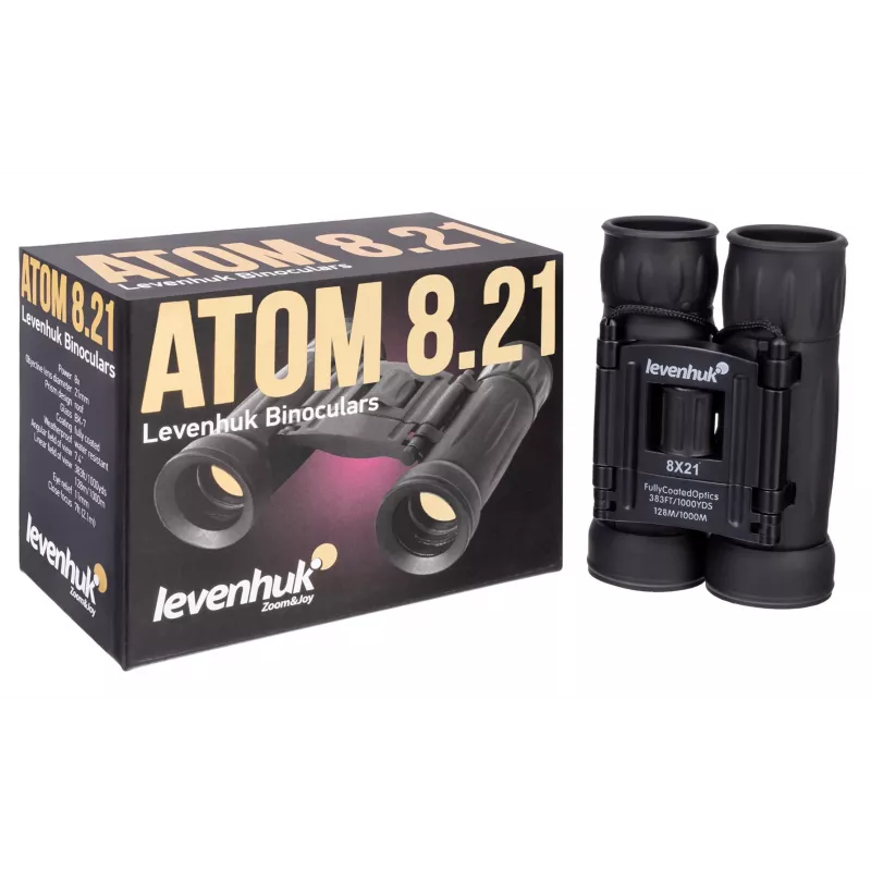 Fernglas Levenhuk Atom 8x21 Dachprisma Schwarz Vergrößerung 8x