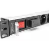 Digitus Steckdosenleiste mit Aluminiumprofil 7-fach CEE 7/5 Buchsen 2 m Kabel