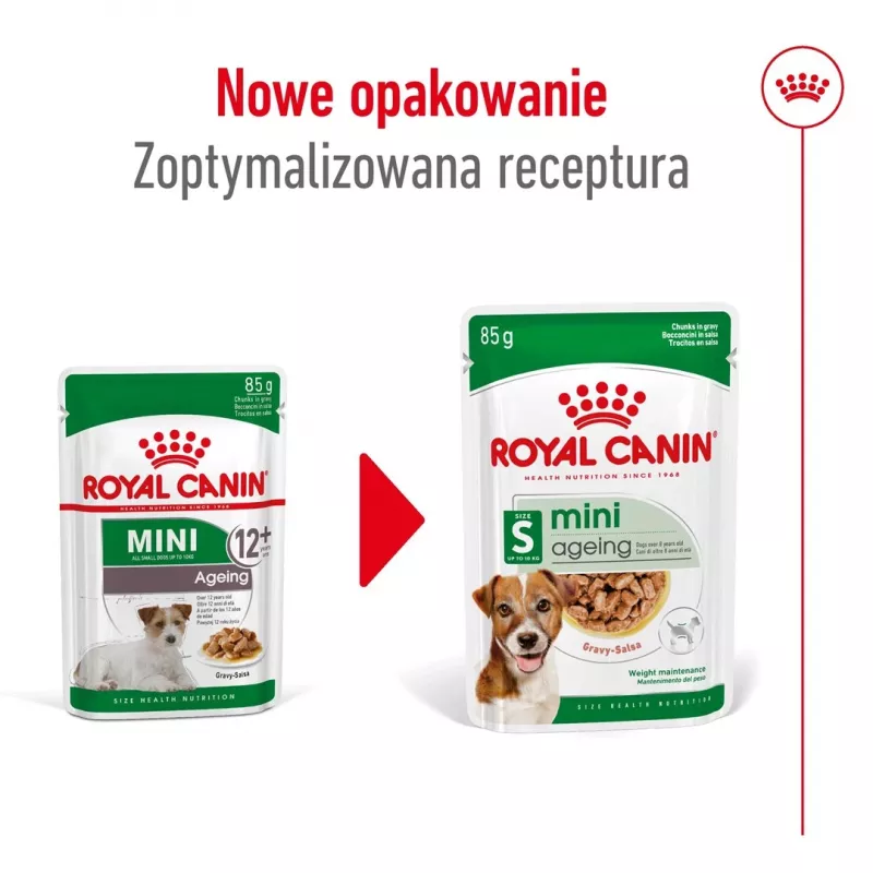 Nassfutter Royal Canin Mini Ageing 12+ Adult 85 g Beutel — kleine Rassen, Geflügel, Senior