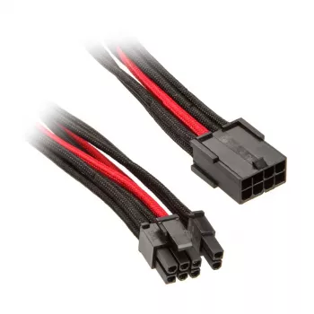 SilverStone PCIe-8-Pin-auf-PCIe-6+2-Pin-Kabel, 250 mm – schwarz/rot