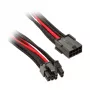 SilverStone PCIe-8-Pin-auf-PCIe-6+2-Pin-Kabel, 250 mm – schwarz/rot