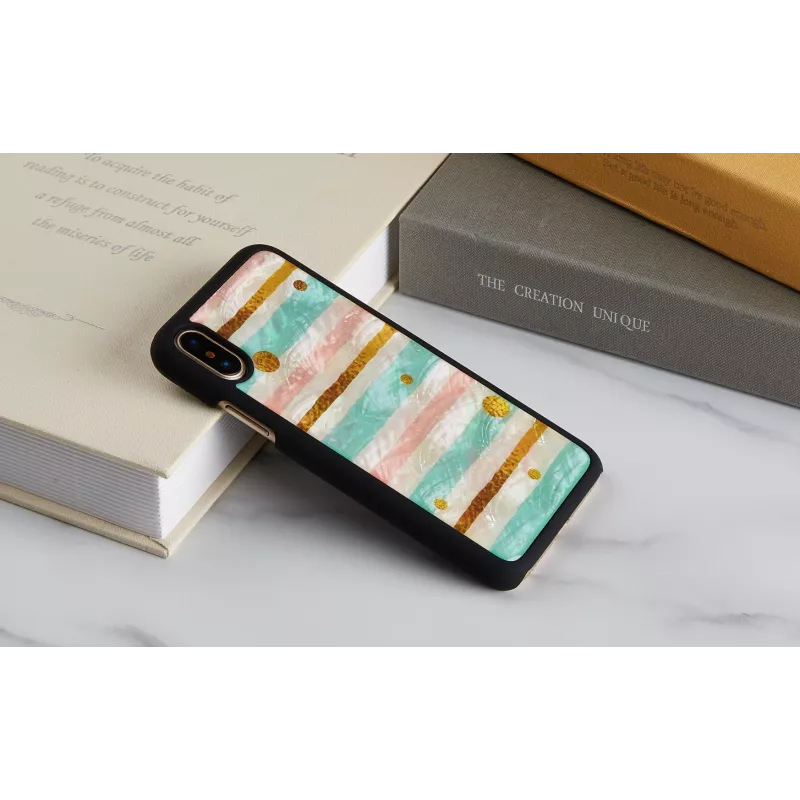 Smartphone-Hülle iKins für iPhone XS / iPhone XS Max – Pop Mint Schwarz