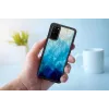 Schutzhülle iKins für Samsung Galaxy S20 — blauer See schwarzes Finish