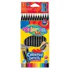 Colorino Kids Dreikant-Buntstifte 12 Farben (mit Spitzer) schwarzes Holz