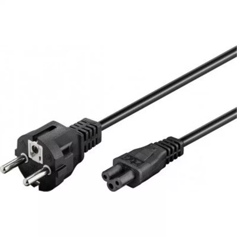 Wentronic Goobay Netzkabel (Schutzkontaktstecker), 1,8 m, Schwarz, Schwarz - Typ F (Typ F, CEE 7/7) > Gerätestecker C5 (93586)